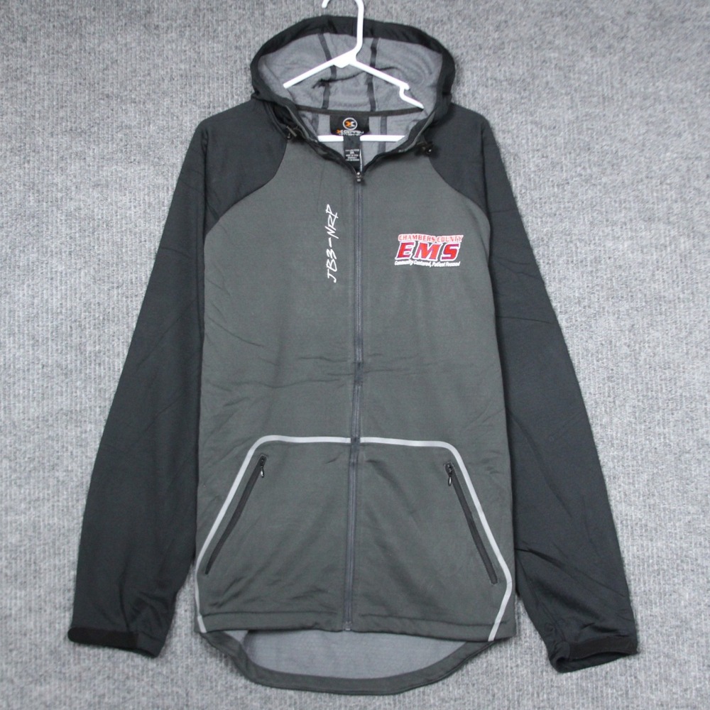 XGrain 2XL Mens Chambers County EMS Jacket‎ Full Zip Hooded Gray Black Lot of 2